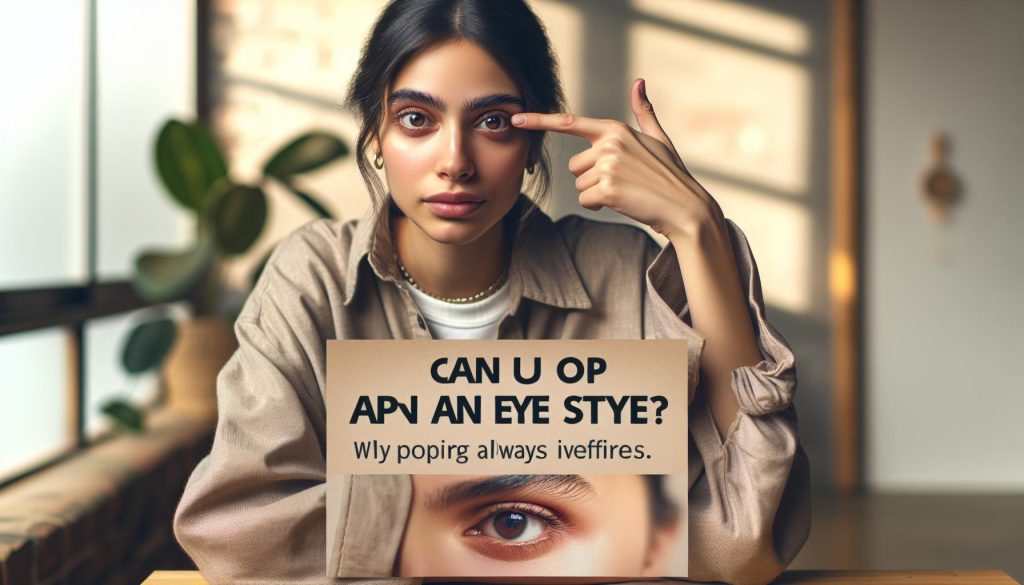 Can U Pop an Eye Stye? Why Popping Always Backfires